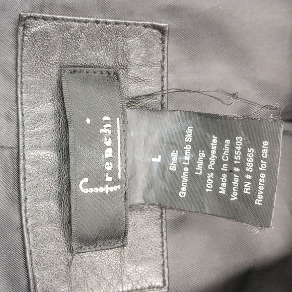 Frenchi Lamb Skin Leather Jacket Blazer Size Large - Picture 4 of 10